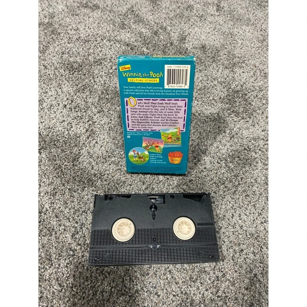 Disney Winnie the Pooh Helping Others VHS Learning Series Vintage Movie Tape